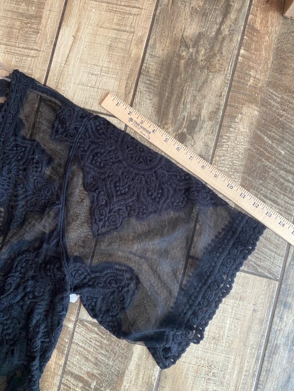 Sheer Black coverup Lace Kimono Robe 🆕 - Picture 7 of 10